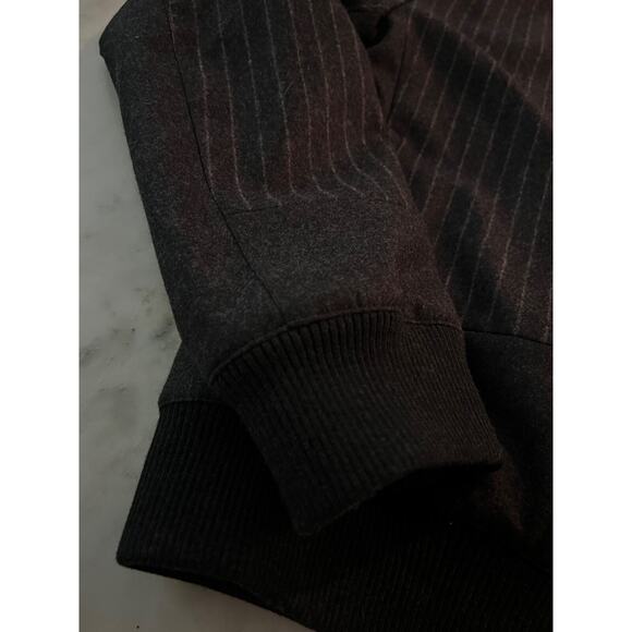 $5050 Hermes "Blouson Bord Cote" Wool Bomber Jacket Grey Pinstripe Men Size IT50 - Picture 5 of 16